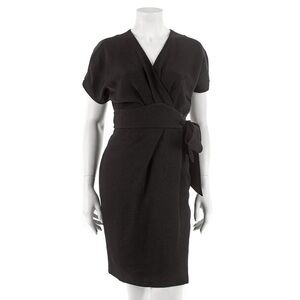 Diane von Furstenberg Black Wrap Dress Style Kimoni